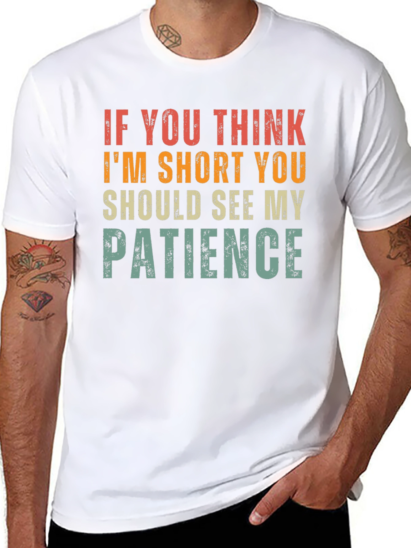 Funny Short Patience Graphic T-Shirt