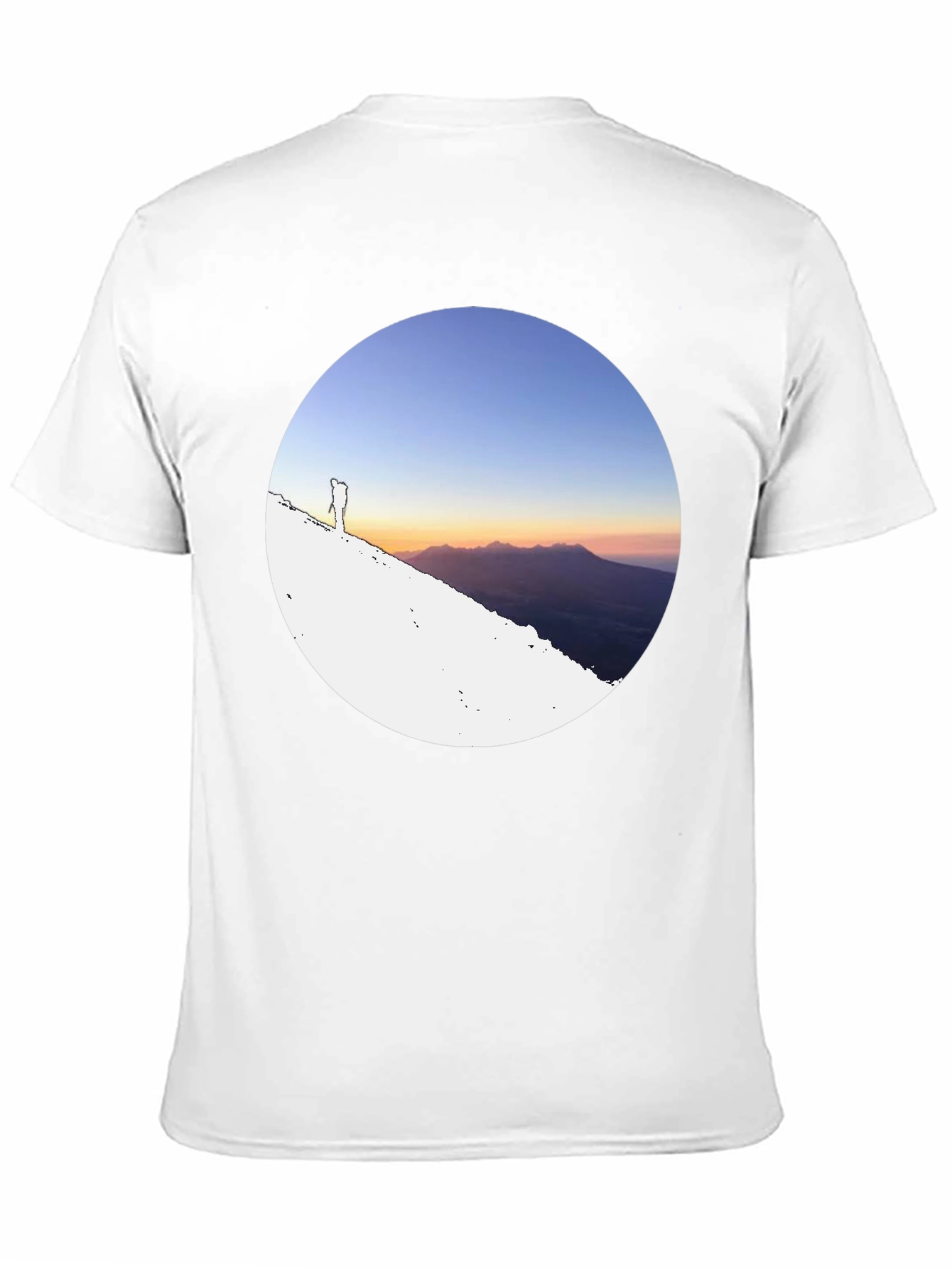 Mountain Sunset Graphic Tee - Black Crew Neck T-Shirt