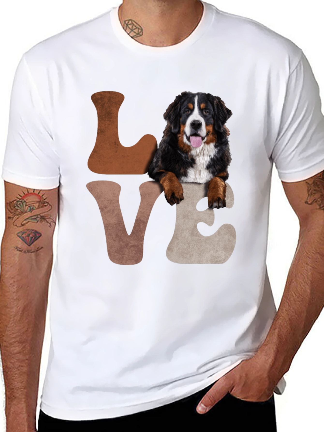 Bernese Mountain Dog Love T-Shirt Dog Lover Tee