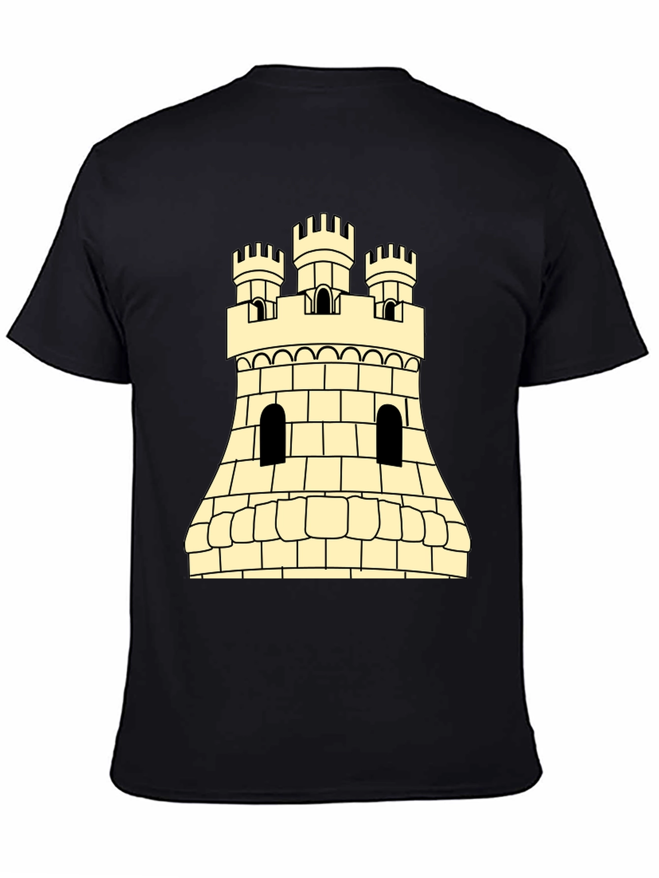 Castle Tower Graphic Tee - Classic Medieval Design