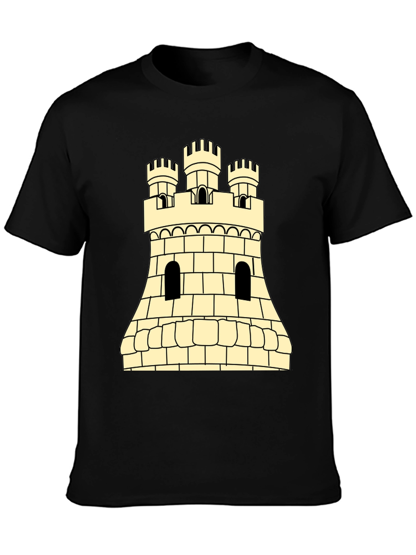 Castle Tower Graphic Tee - Classic Medieval Design