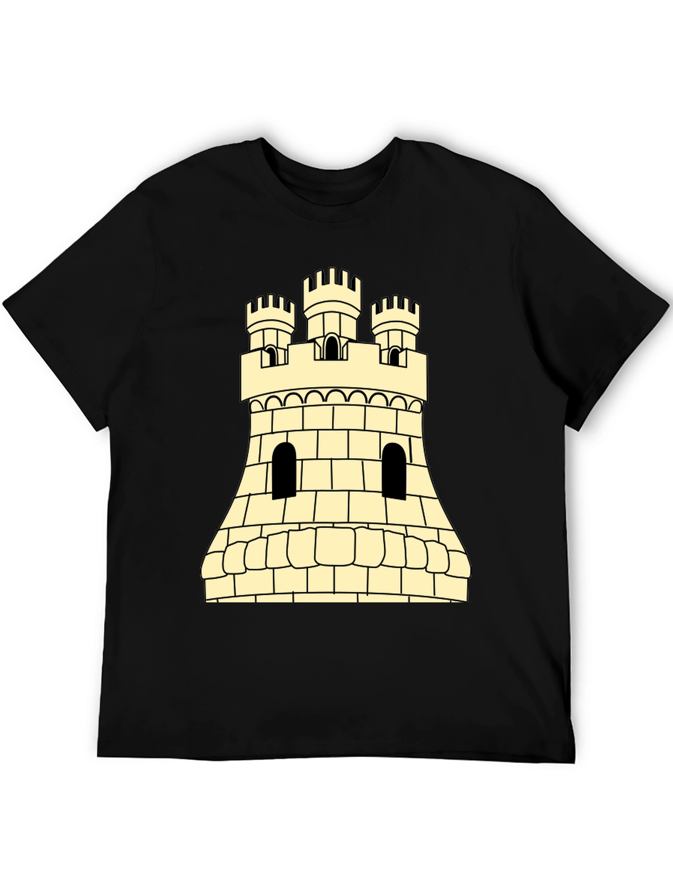 Castle Tower Graphic Tee - Classic Medieval Design