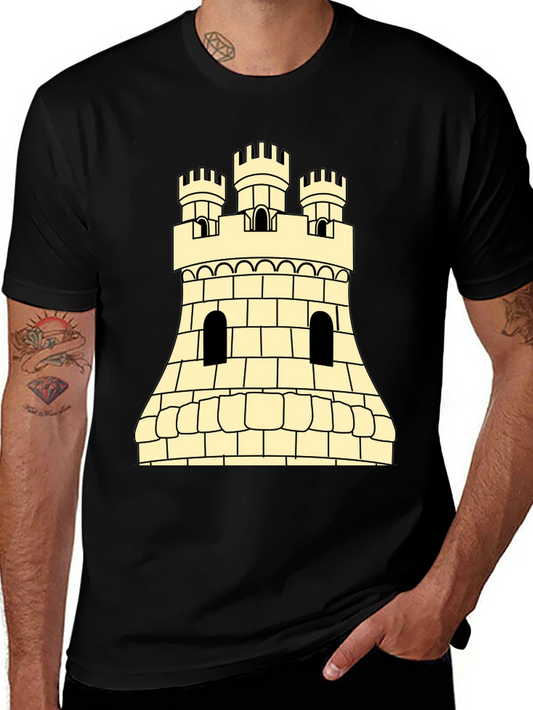 Castle Tower Graphic Tee - Classic Medieval Design