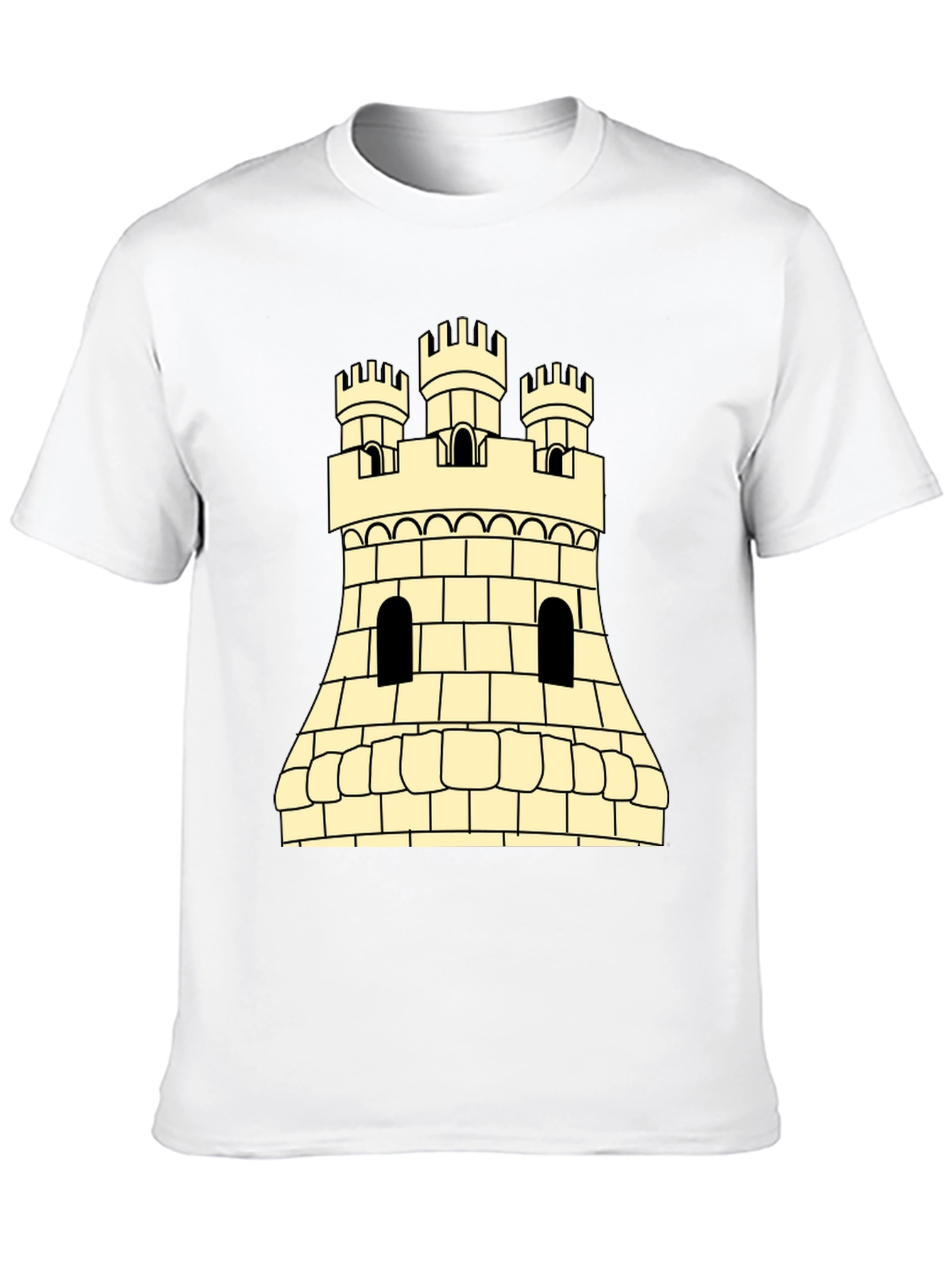 Castle Tower Graphic Tee - Classic Medieval Design