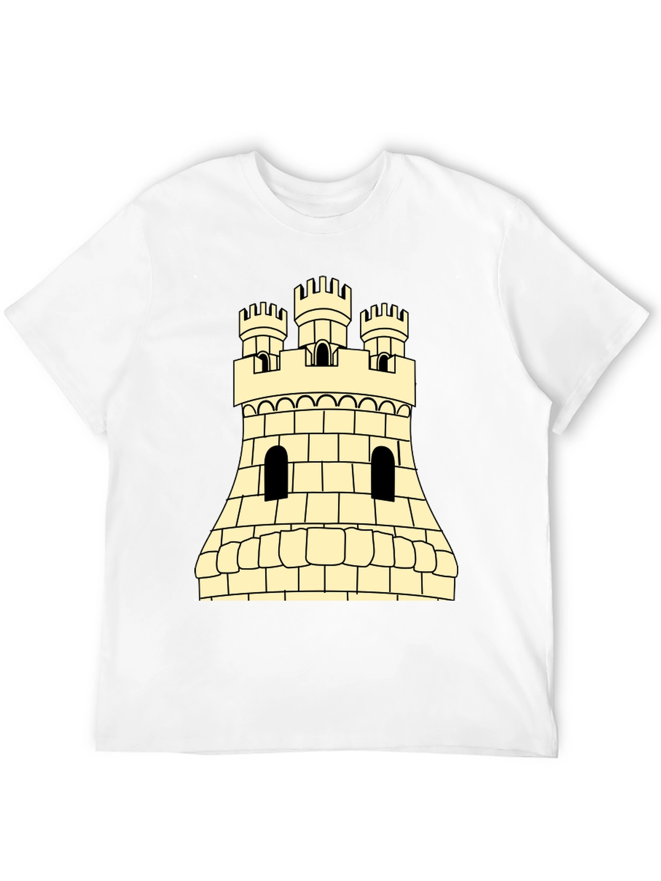 Castle Tower Graphic Tee - Classic Medieval Design