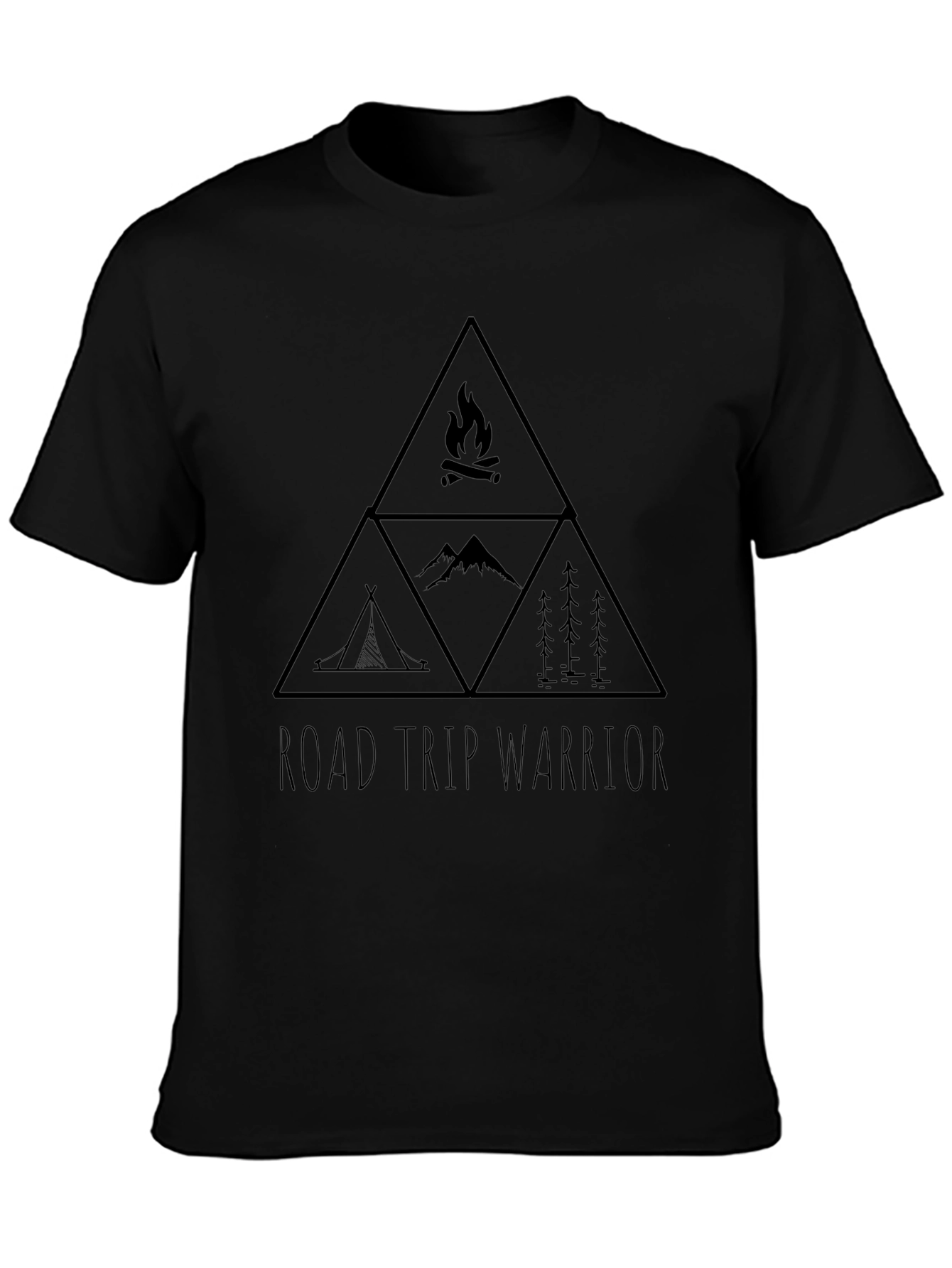 Road Trip Warrior Graphic Tee - Black