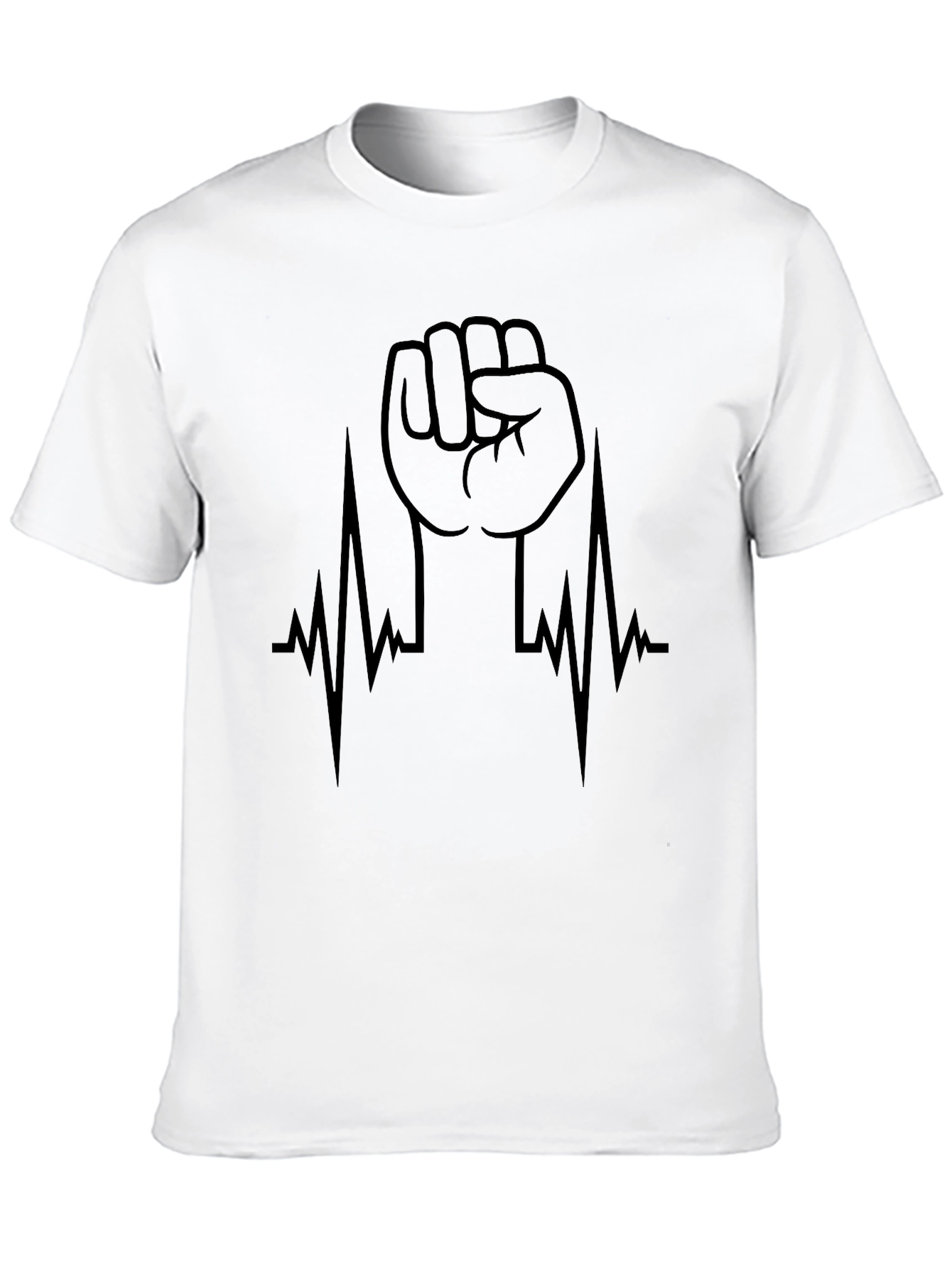 Raised Fist Heartbeat Graphic Tee