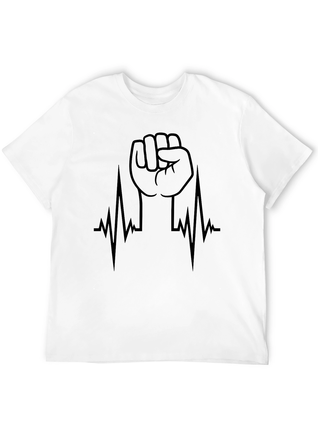 Raised Fist Heartbeat Graphic Tee