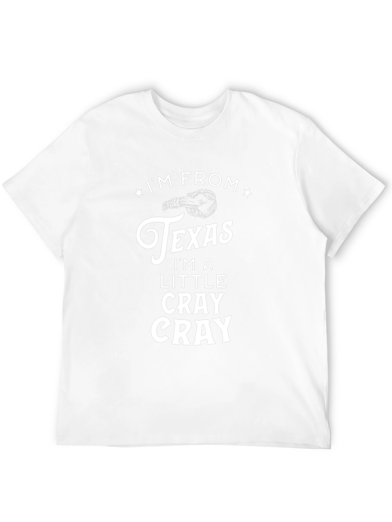 Im From Texas Cray Cray Black Graphic Tee