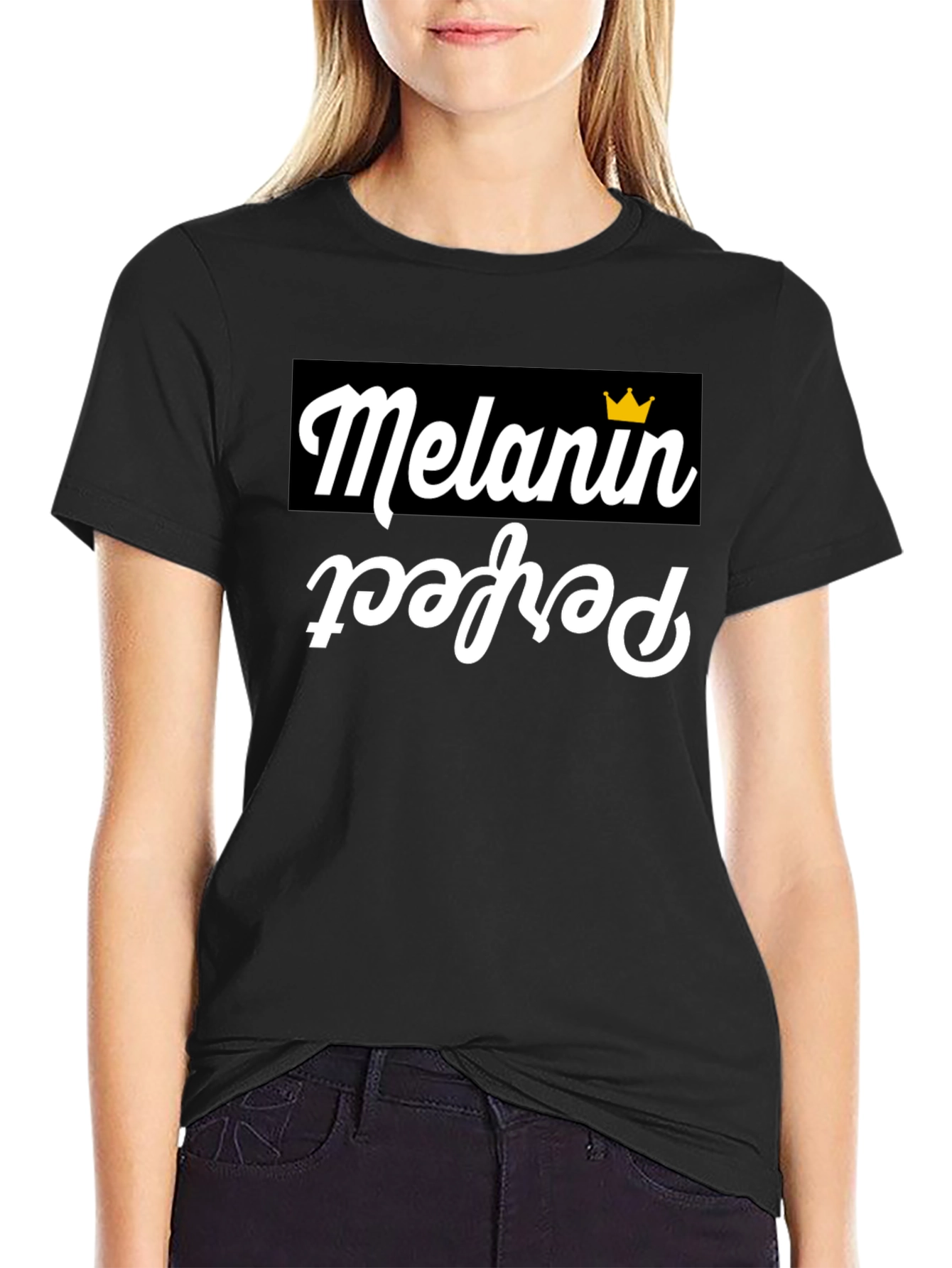 Melanin Perfect Graphic T-Shirt - Black