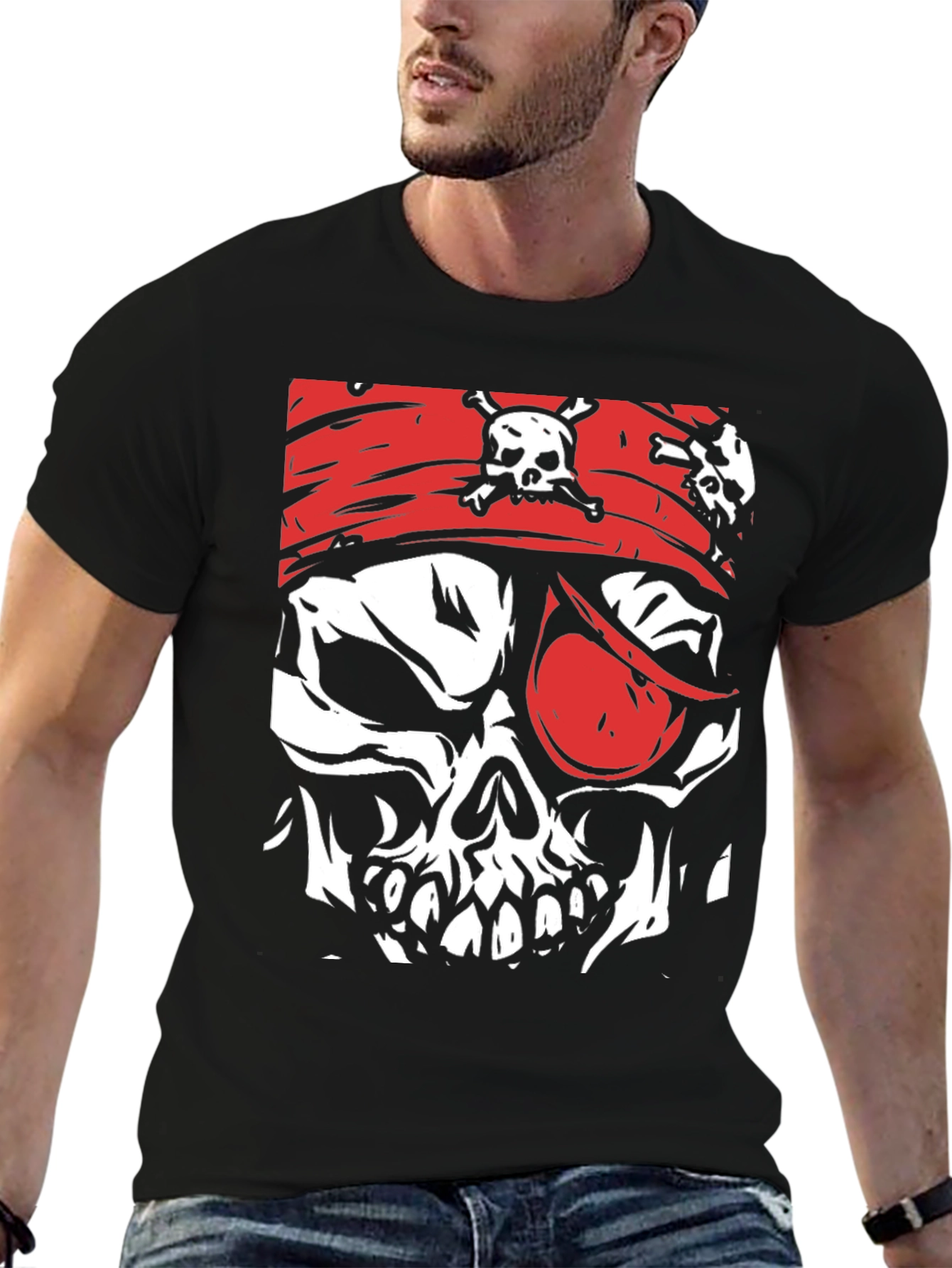 Pirate Skull Graphic T-Shirt