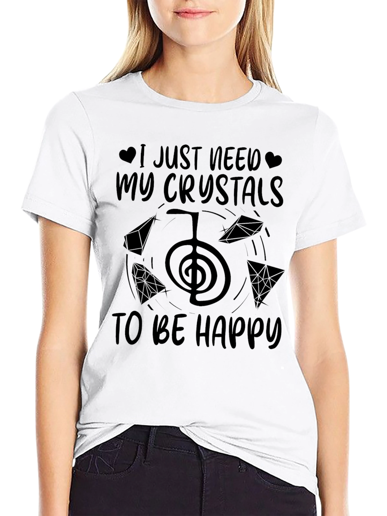 Crystals to be Happy Graphic T-Shirt