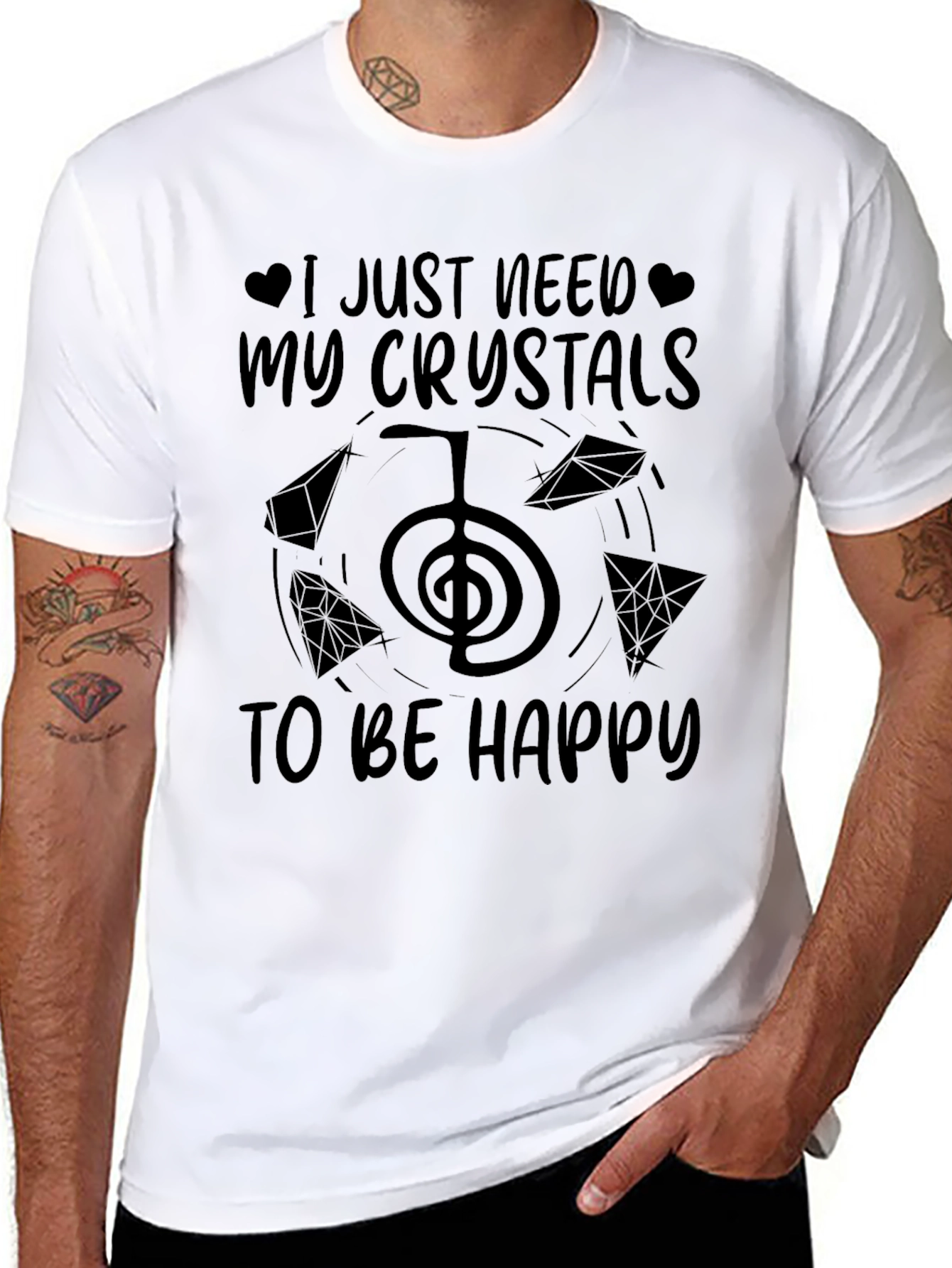 Crystals to be Happy Graphic T-Shirt
