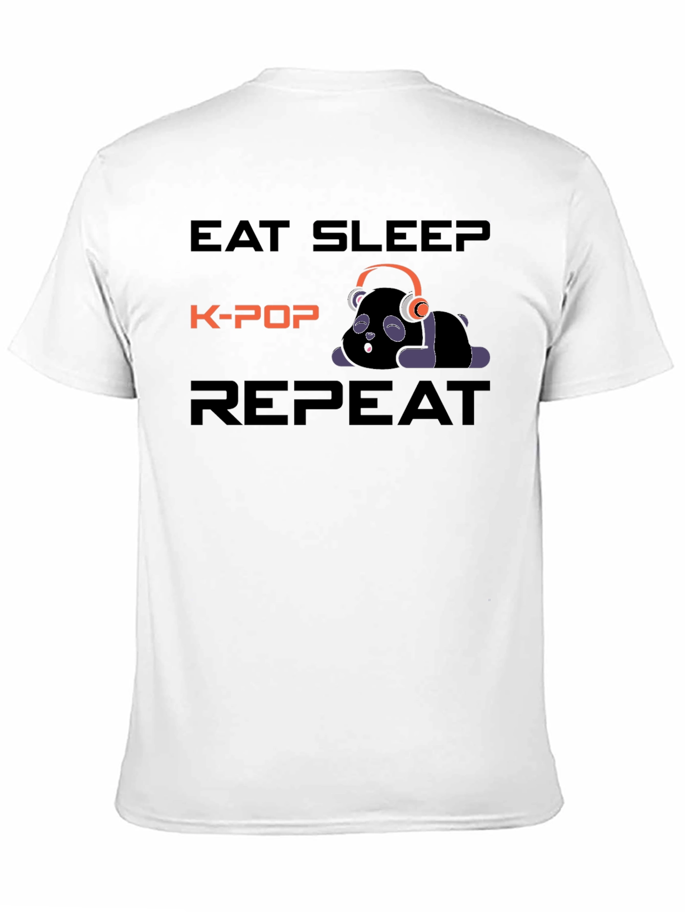 Eat Sleep K-Pop Repeat Black T-Shirt