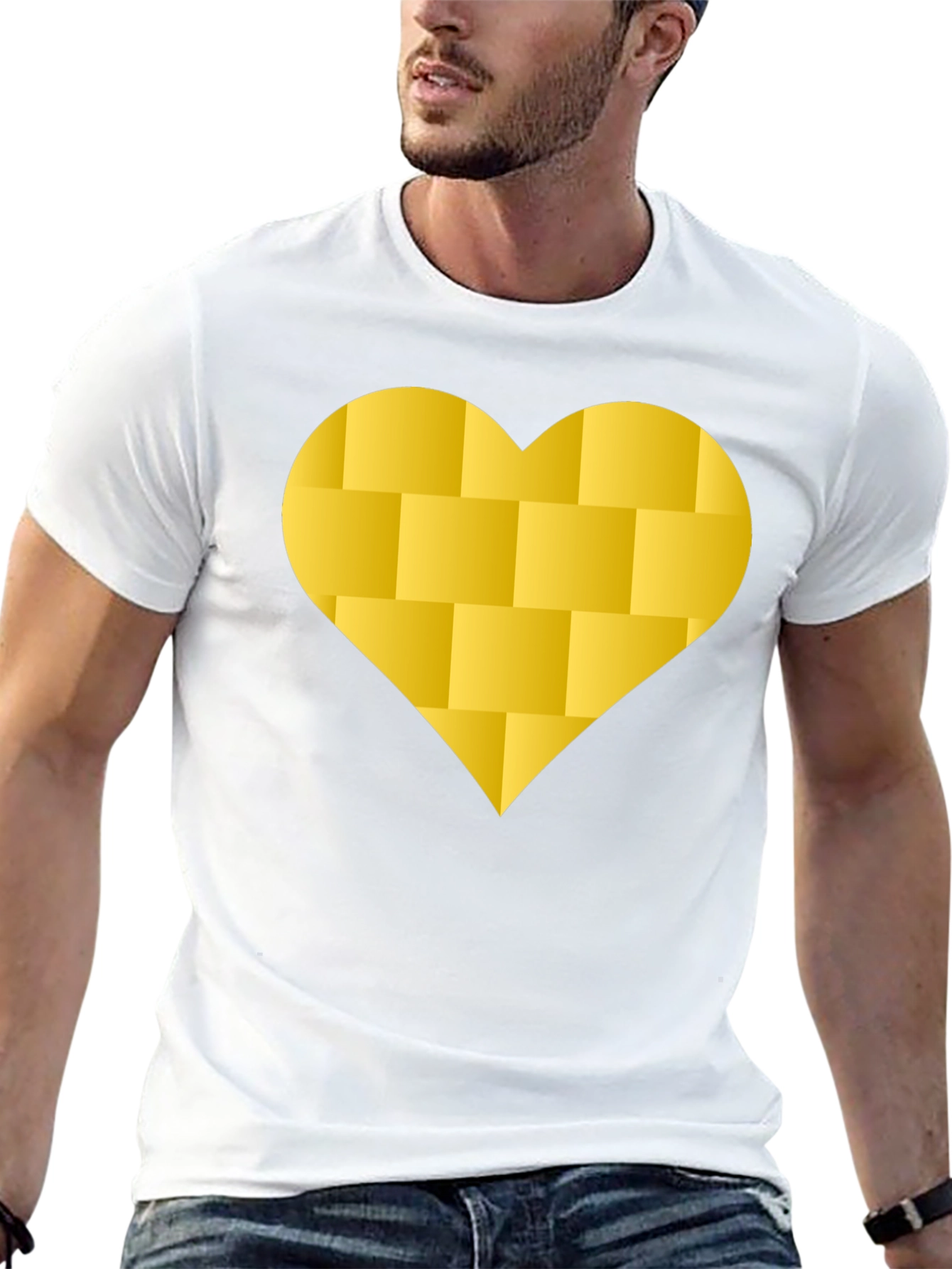 Brick Heart Graphic Tee - Modern Black T-Shirt