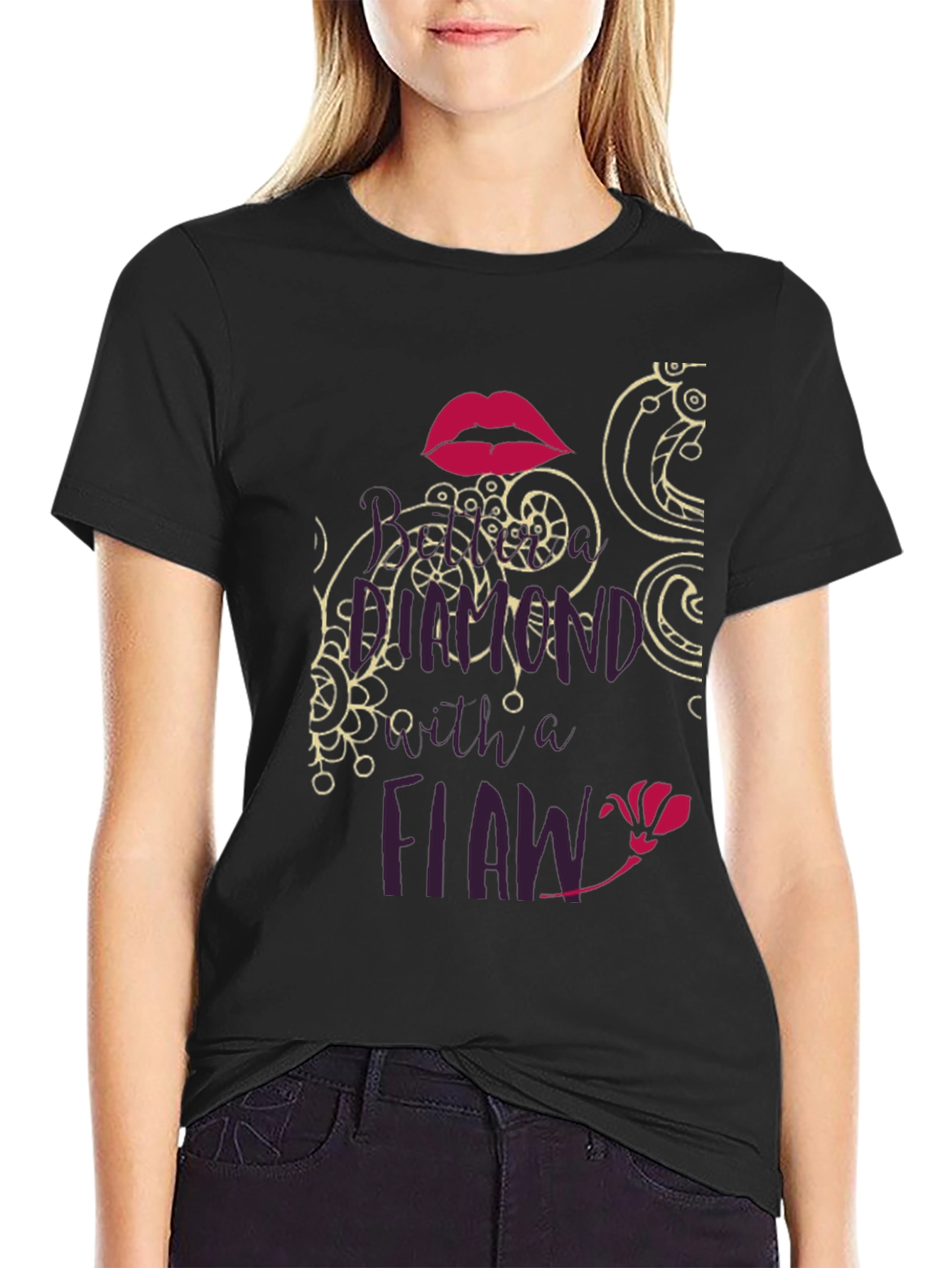 Diamond with a Flaw Graphic Tee - Black