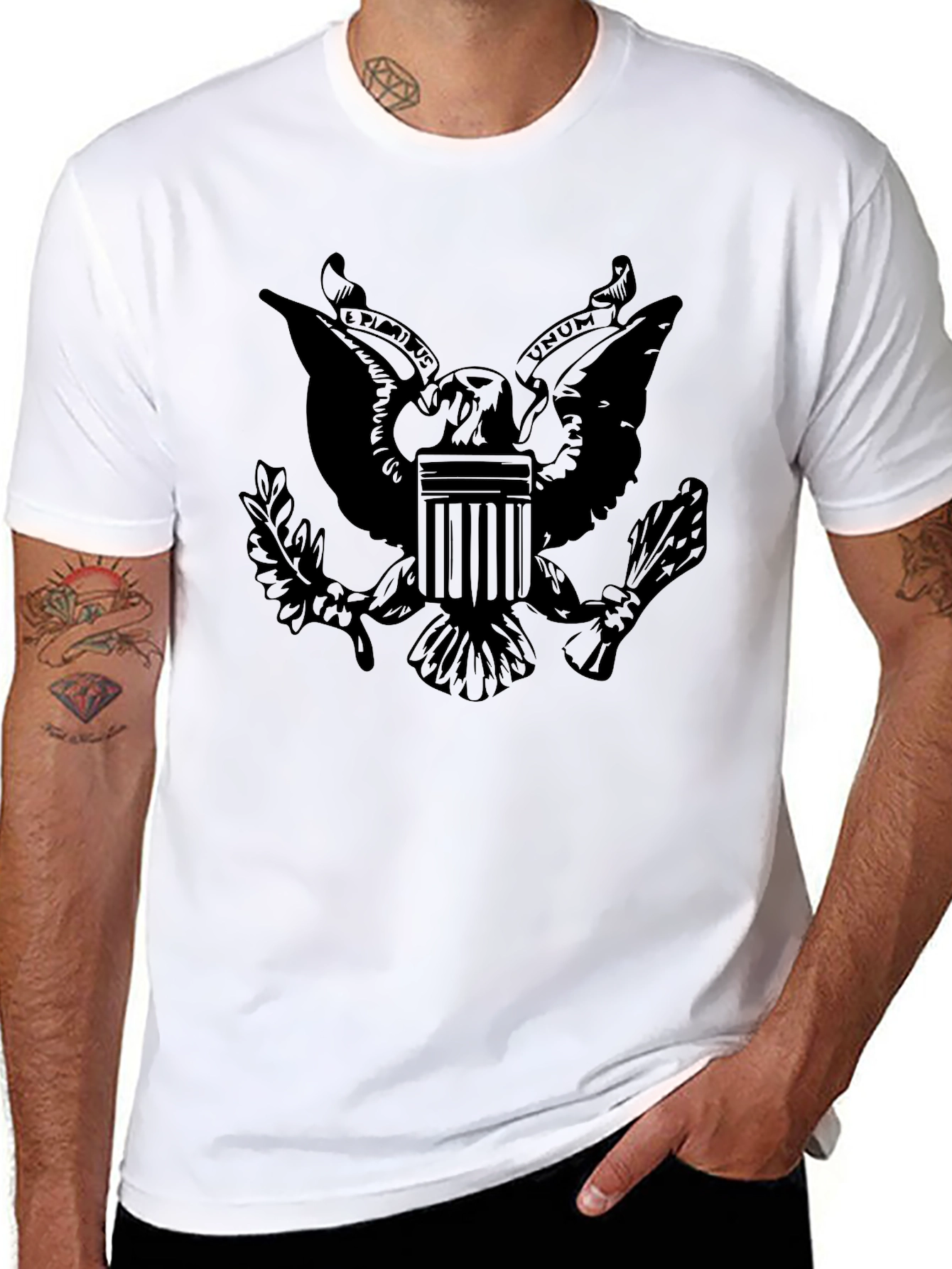 Black Eagle Crest Graphic T-Shirt
