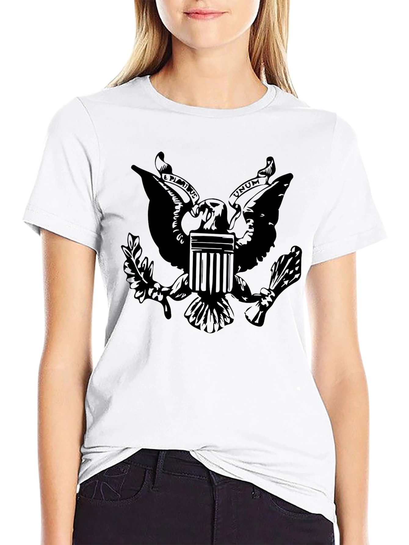 Black Eagle Crest Graphic T-Shirt