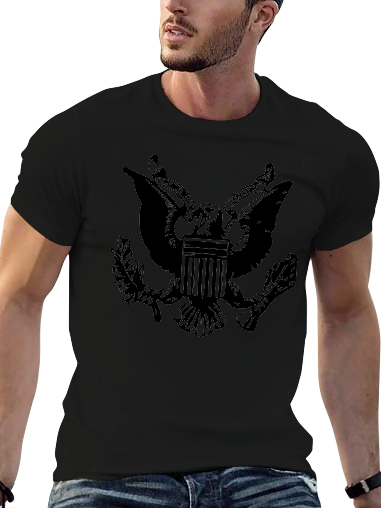 Black Eagle Crest Graphic T-Shirt