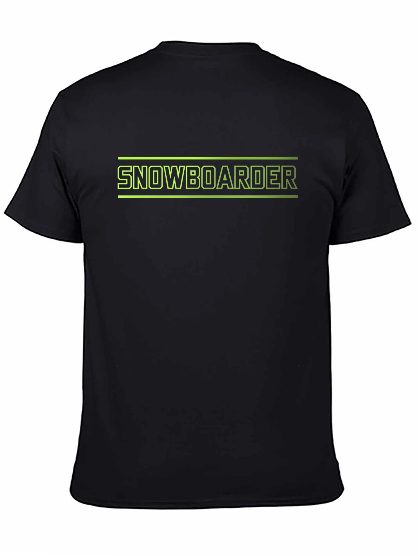 Snowboarder Graphic Tee - Black Cotton T-Shirt