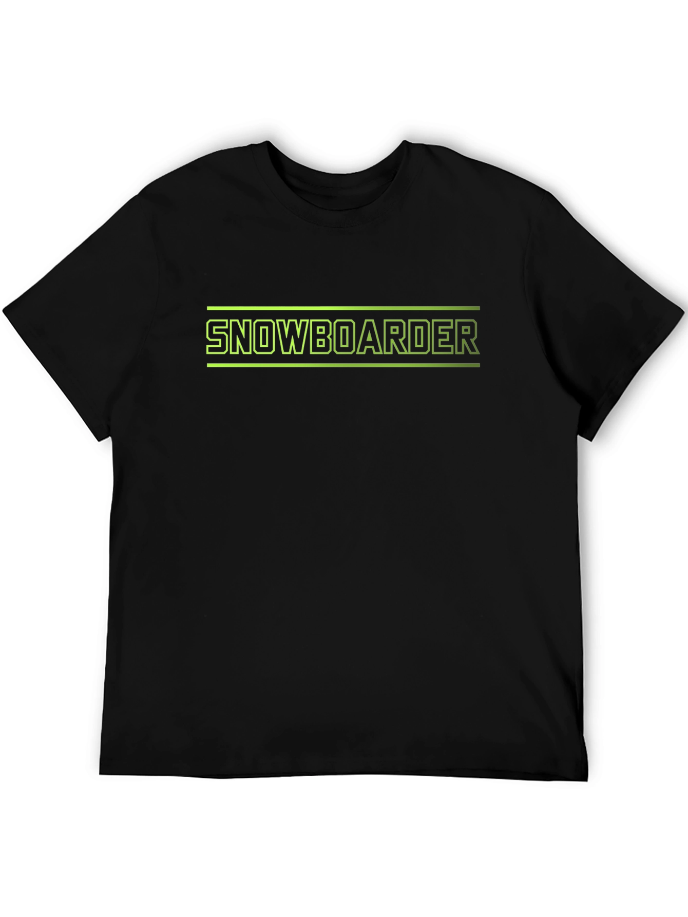 Snowboarder Graphic Tee - Black Cotton T-Shirt