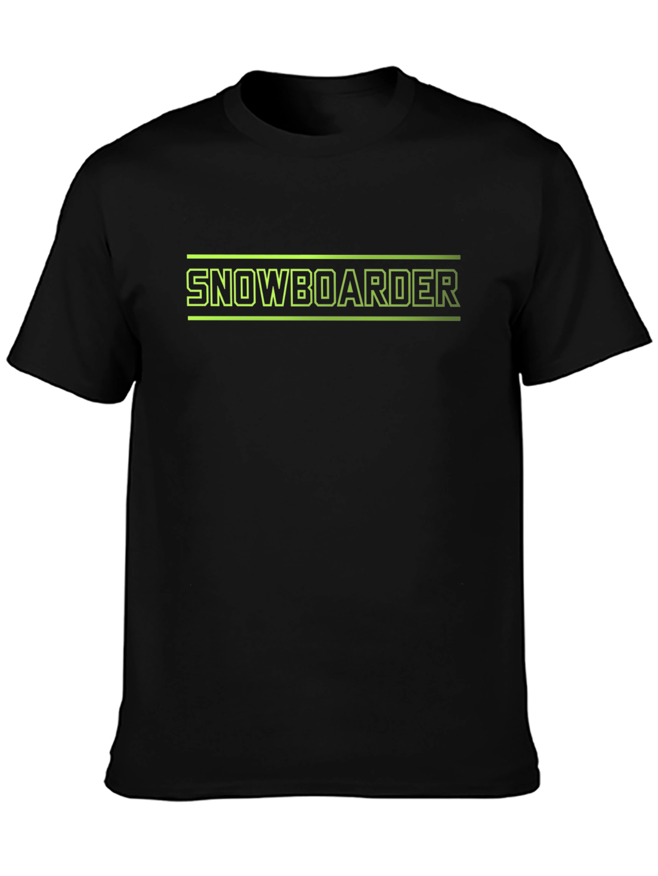 Snowboarder Graphic Tee - Black Cotton T-Shirt