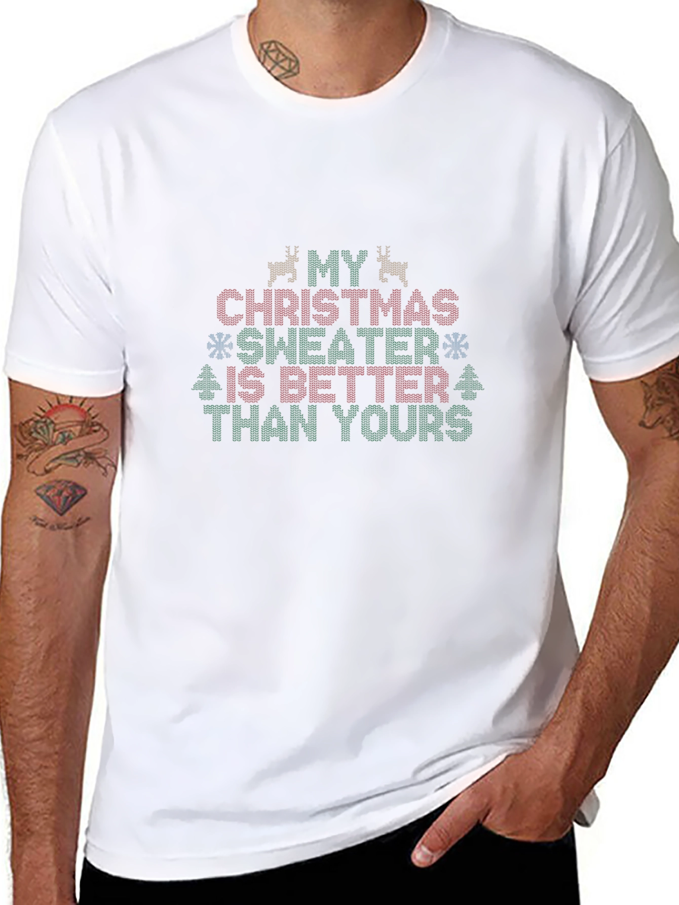 Funny Christmas Sweater T-Shirt - Better Than Yours!