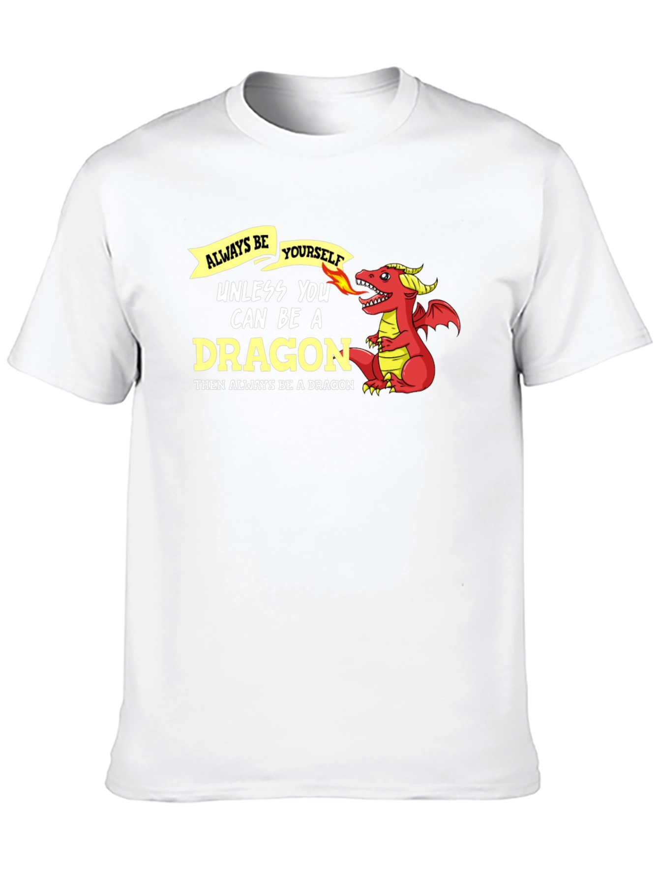 Always Be Yourself Dragon Graphic Tee - Black