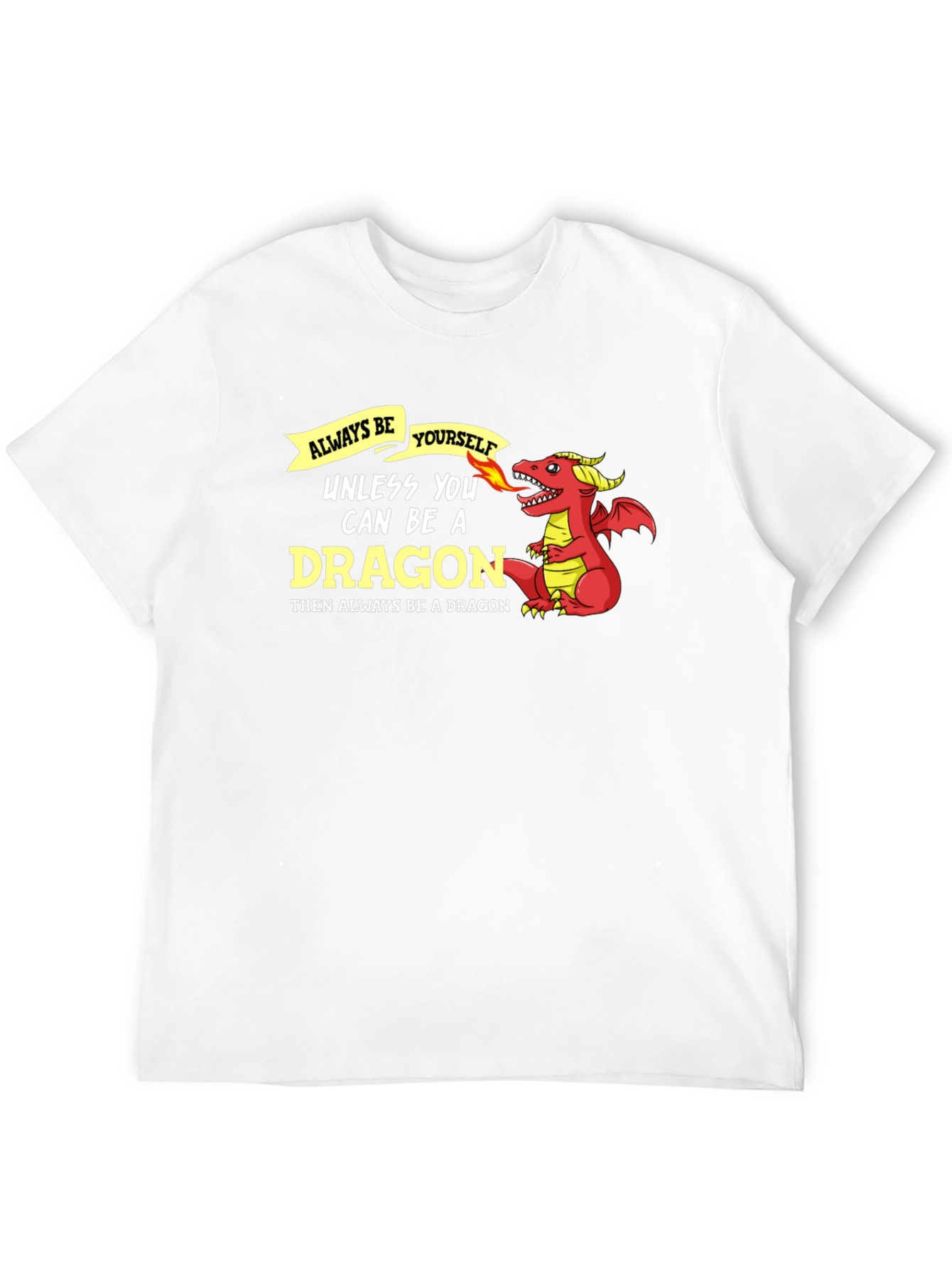Always Be Yourself Dragon Graphic Tee - Black