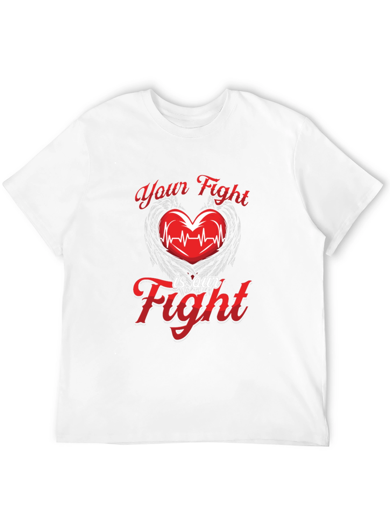 Heartbeat Wings T-Shirt - Your Fight is Our Fight