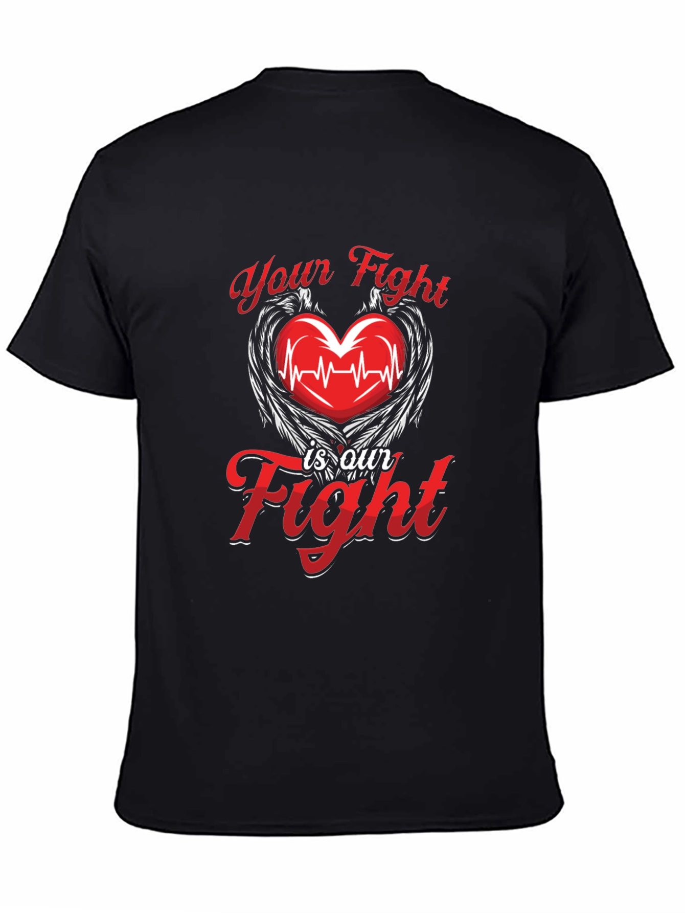 Heartbeat Wings T-Shirt - Your Fight is Our Fight