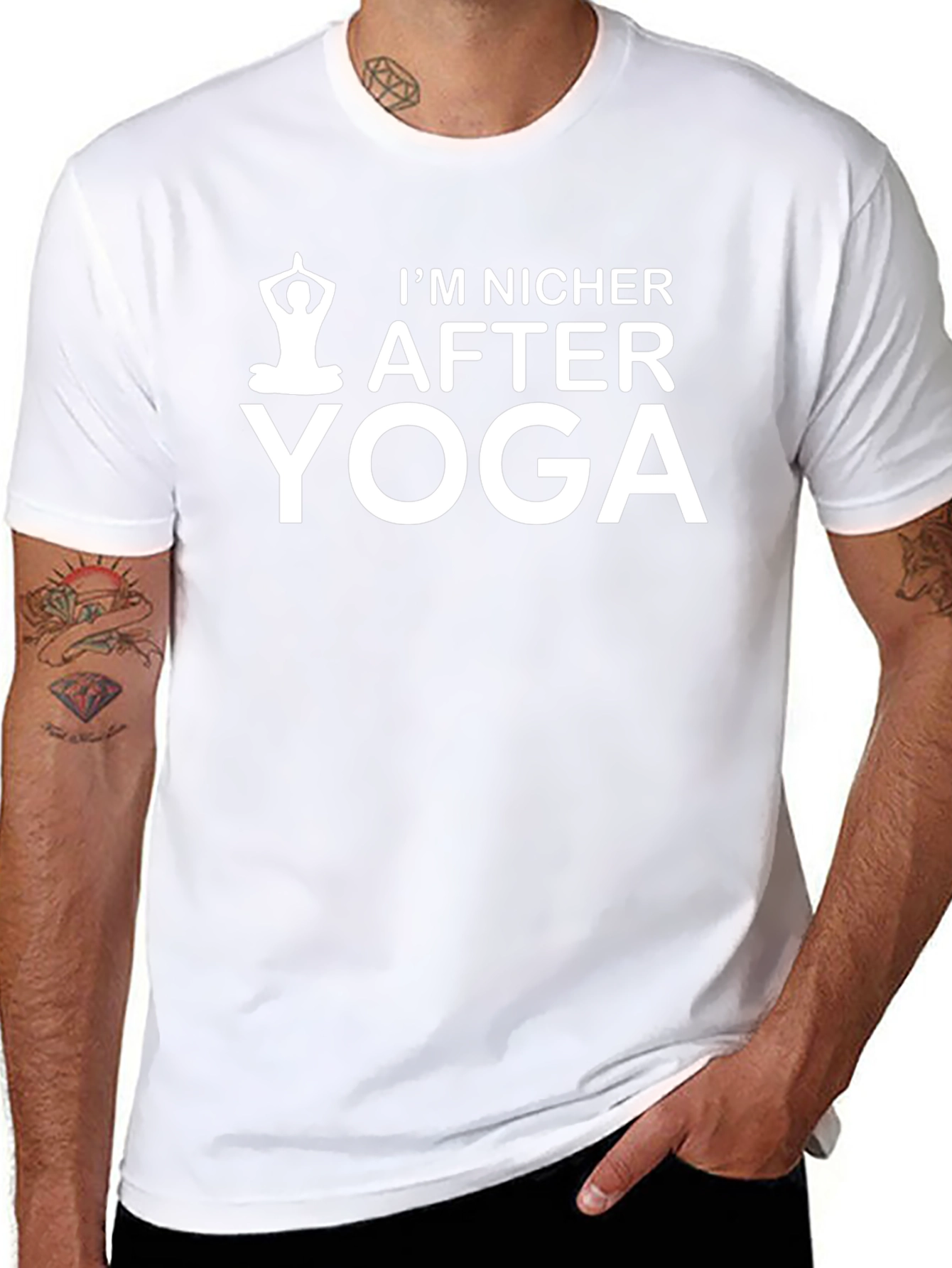 Im Nicer After Yoga Black Graphic Tee
