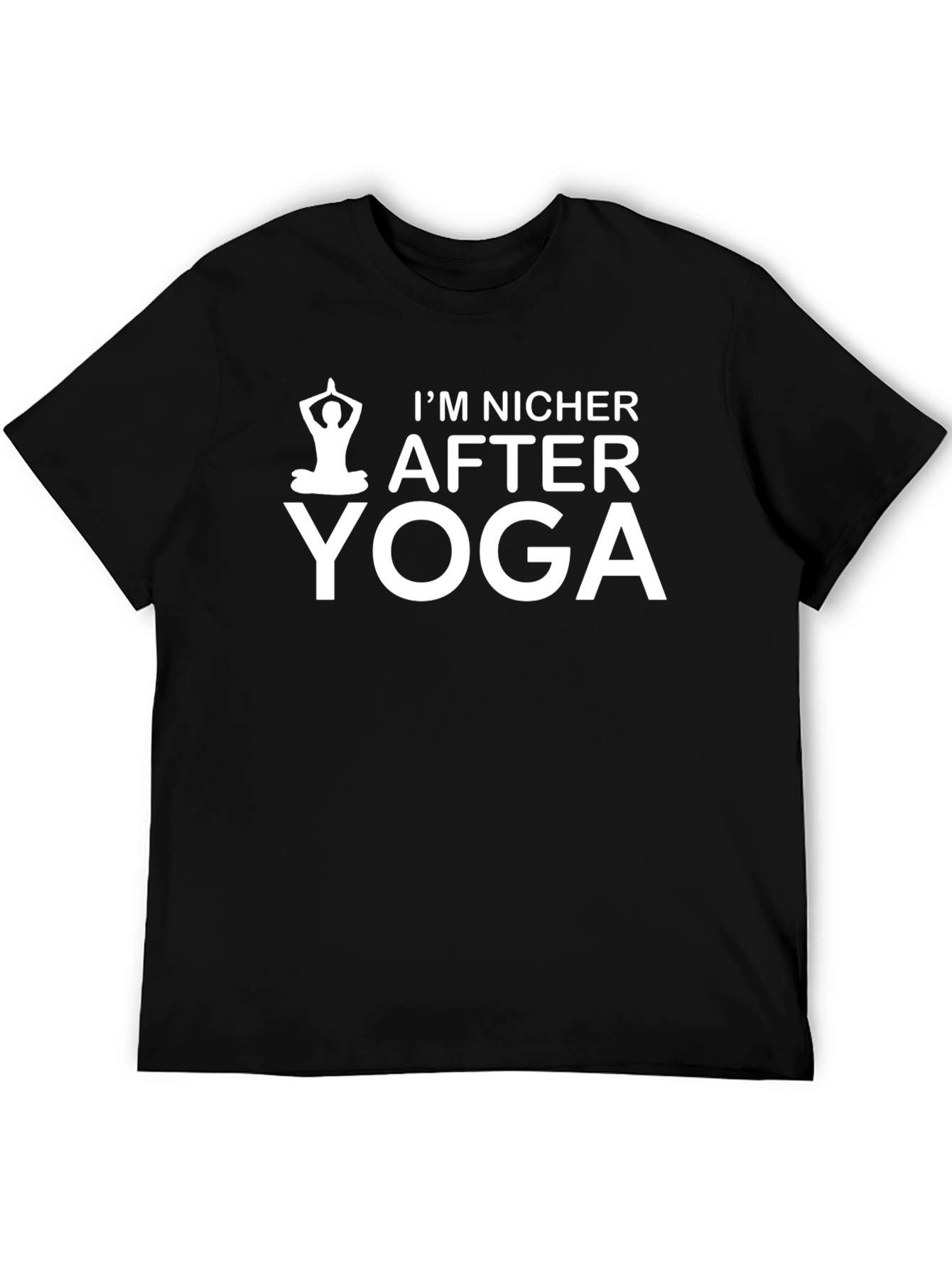 Im Nicer After Yoga Black Graphic Tee