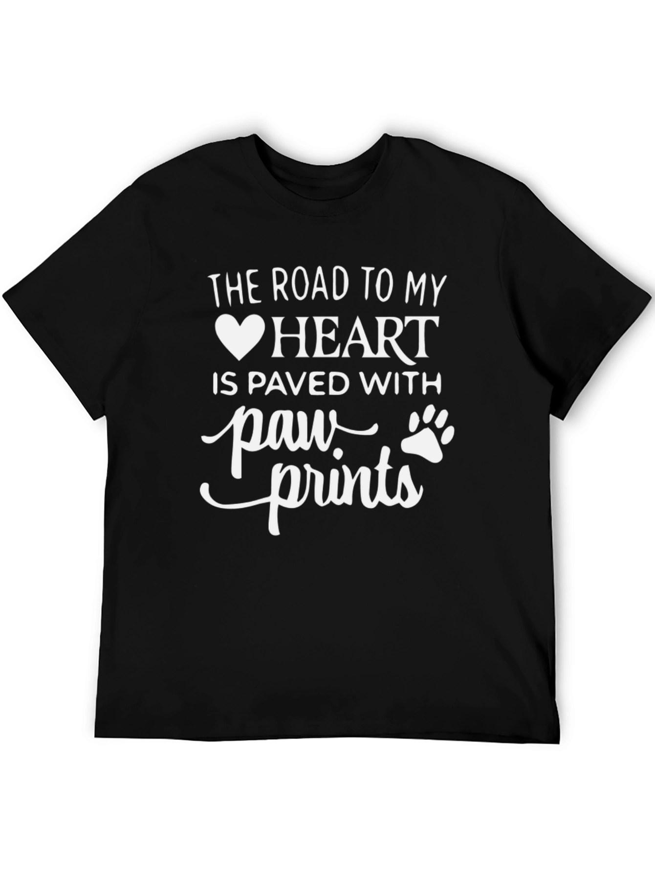 Paw Print Heart T-Shirt - Road to My Heart