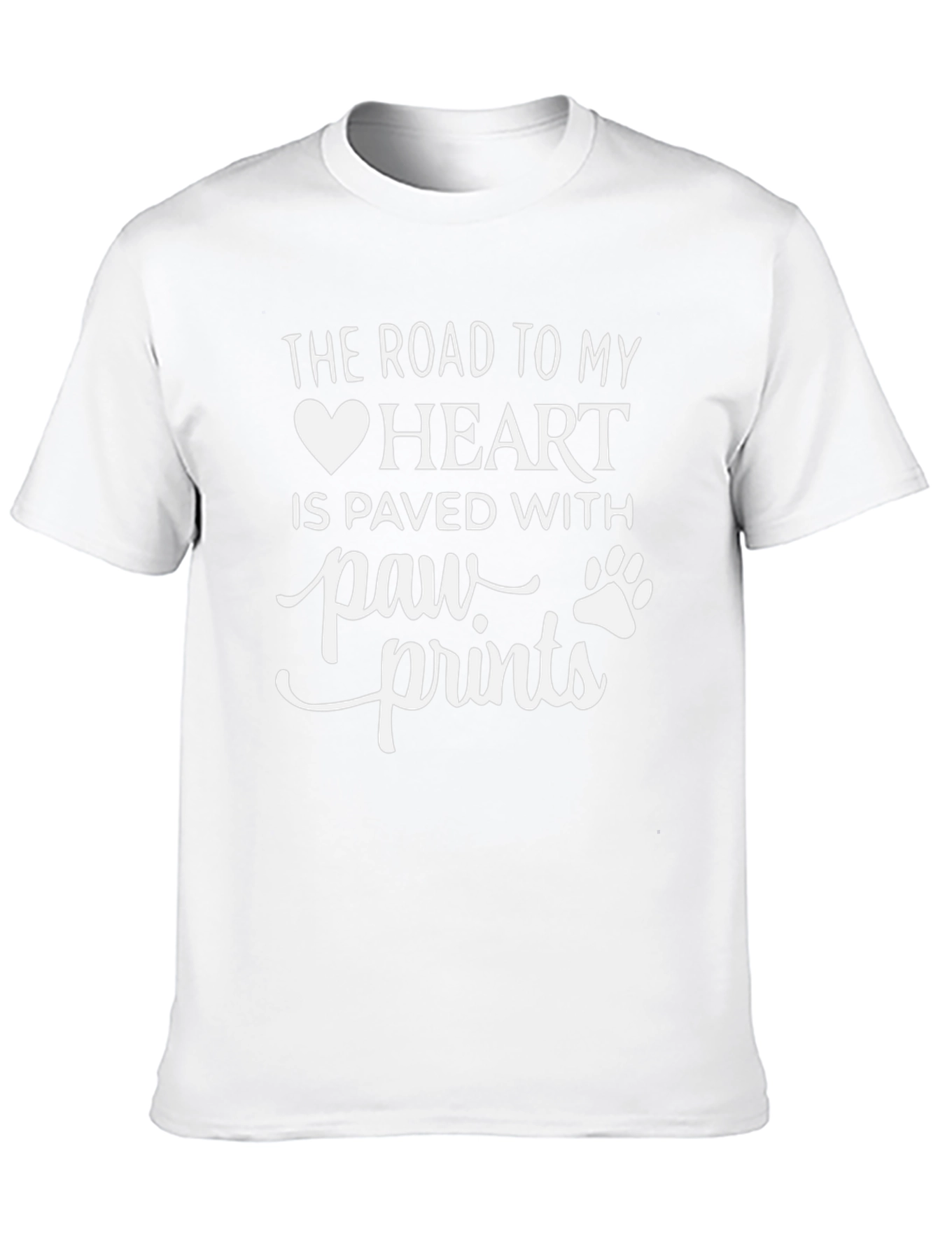 Paw Print Heart T-Shirt - Road to My Heart