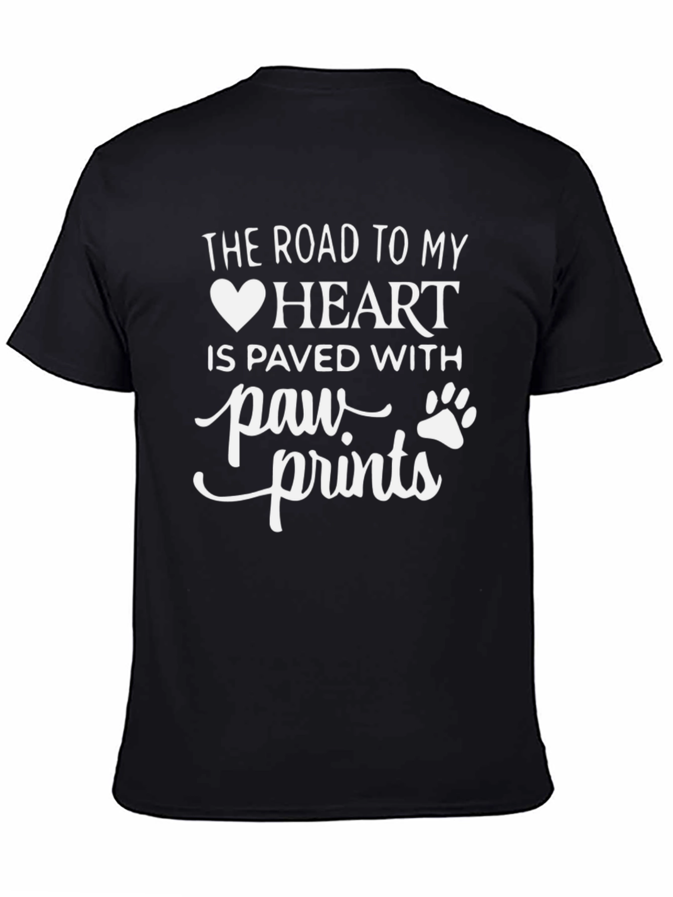 Paw Print Heart T-Shirt - Road to My Heart