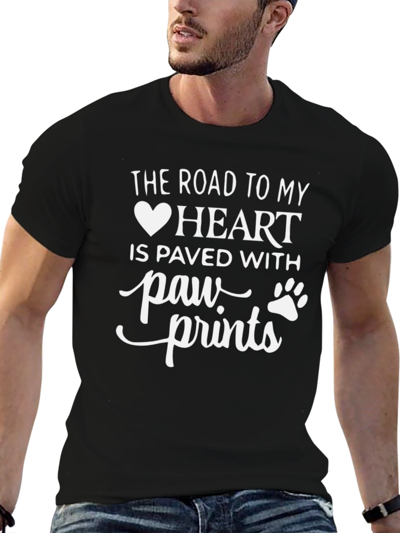 Paw Print Heart T-Shirt - Road to My Heart