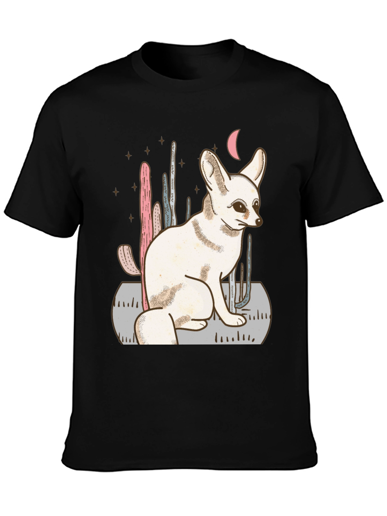 Fennec Fox Desert Scene Graphic Tee