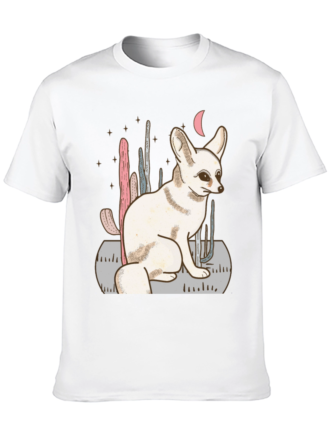Fennec Fox Desert Scene Graphic Tee