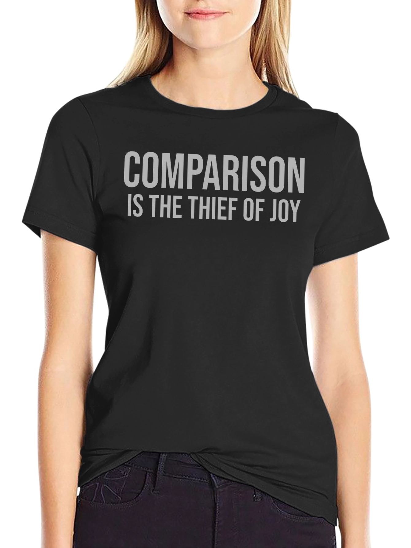 Comparison Thief of Joy Graphic Tee - Black