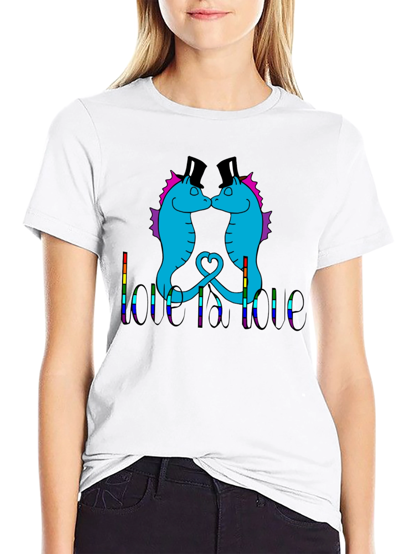 Love is Love Seahorse Graphic Tee