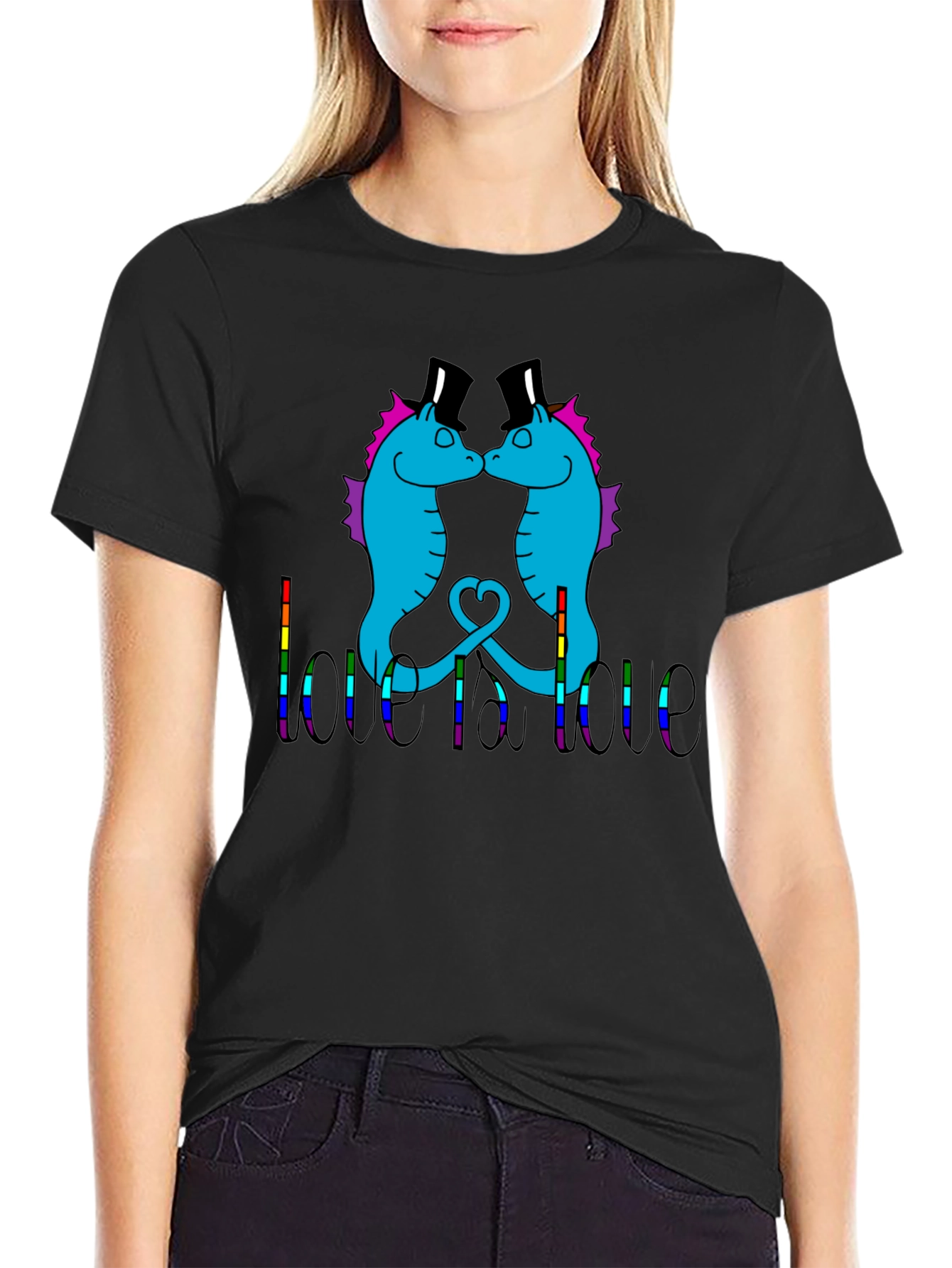 Love is Love Seahorse Graphic Tee