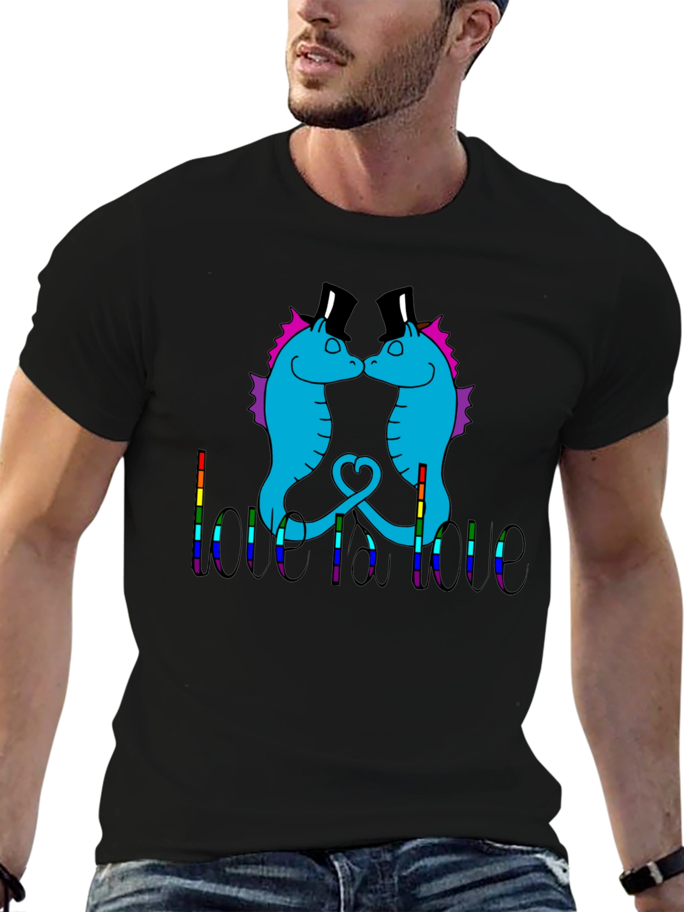 Love is Love Seahorse Graphic Tee